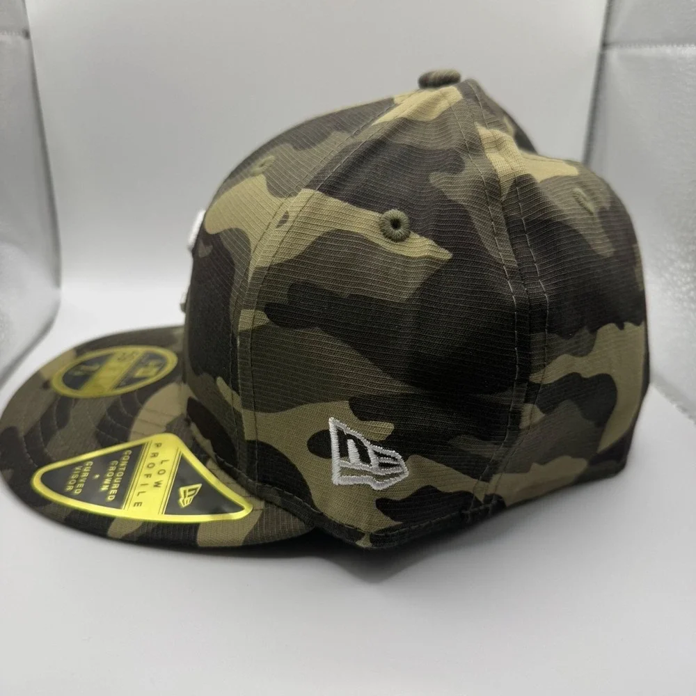 New Era 59Fifty Chicago Cubs Camo Low Profile Fitted Hat‎ 7 1/8 MLB Baseball New